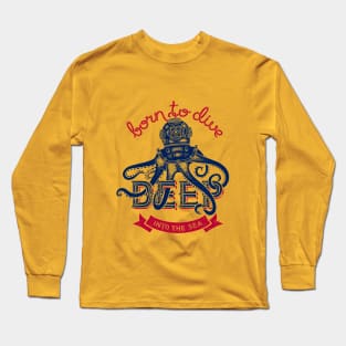 octopus king of deep sea Long Sleeve T-Shirt